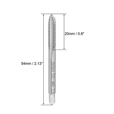 Harfington Machine Tap 8-32 UNC Thread 2B Class 3 Flutes High Speed Steel 3pcs