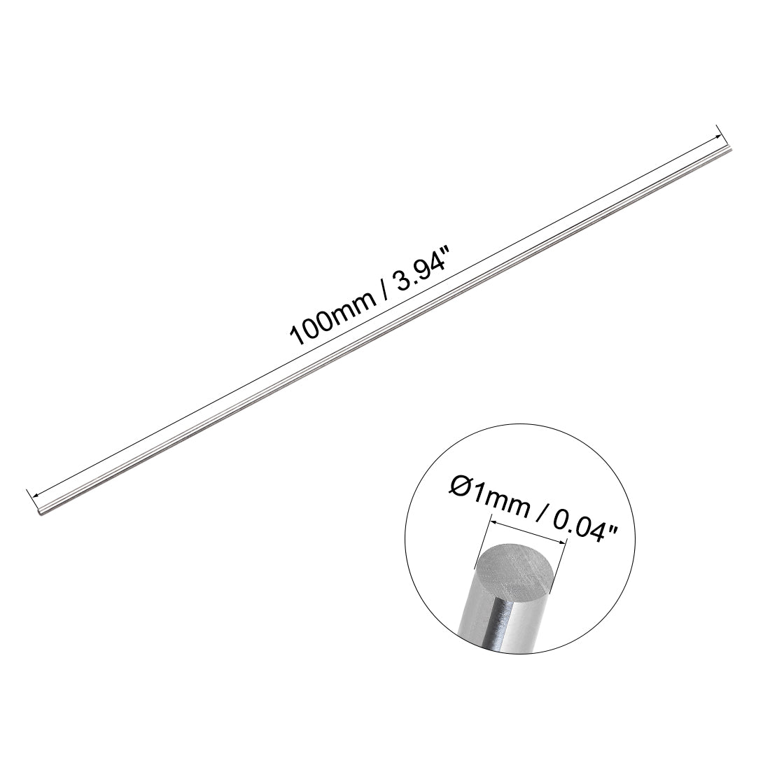 Harfington Tungsten Steel Lathe Round Rod 100mm Length