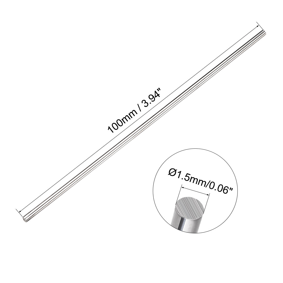 Harfington Tungsten Steel Lathe Round Rod 100mm Length