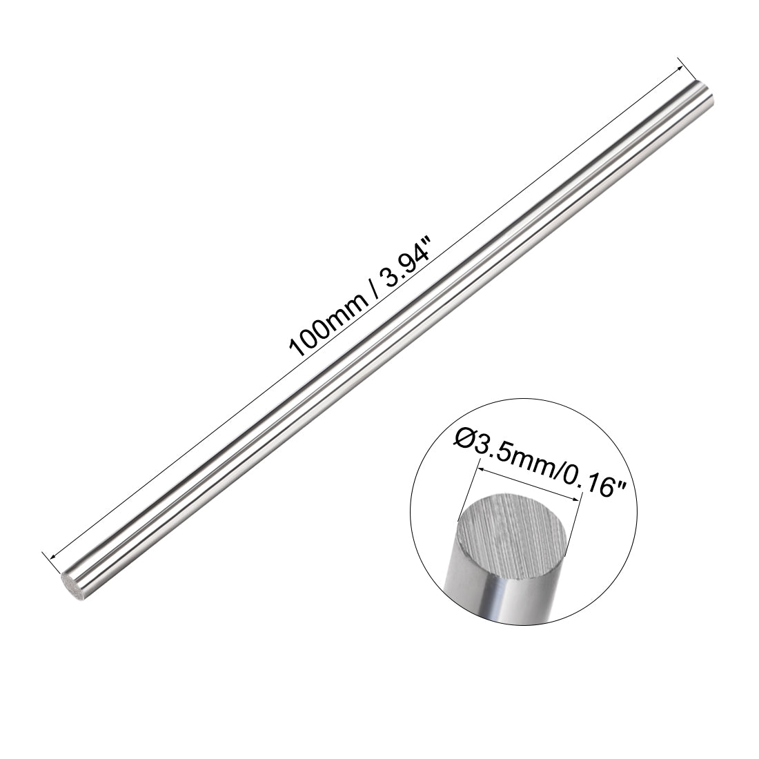 Harfington Tungsten Steel Lathe Round Rod 100mm Length