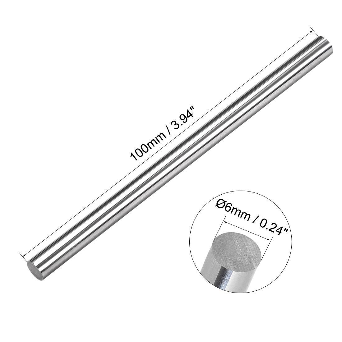 Harfington Tungsten Steel Lathe Round Rod 100mm Length