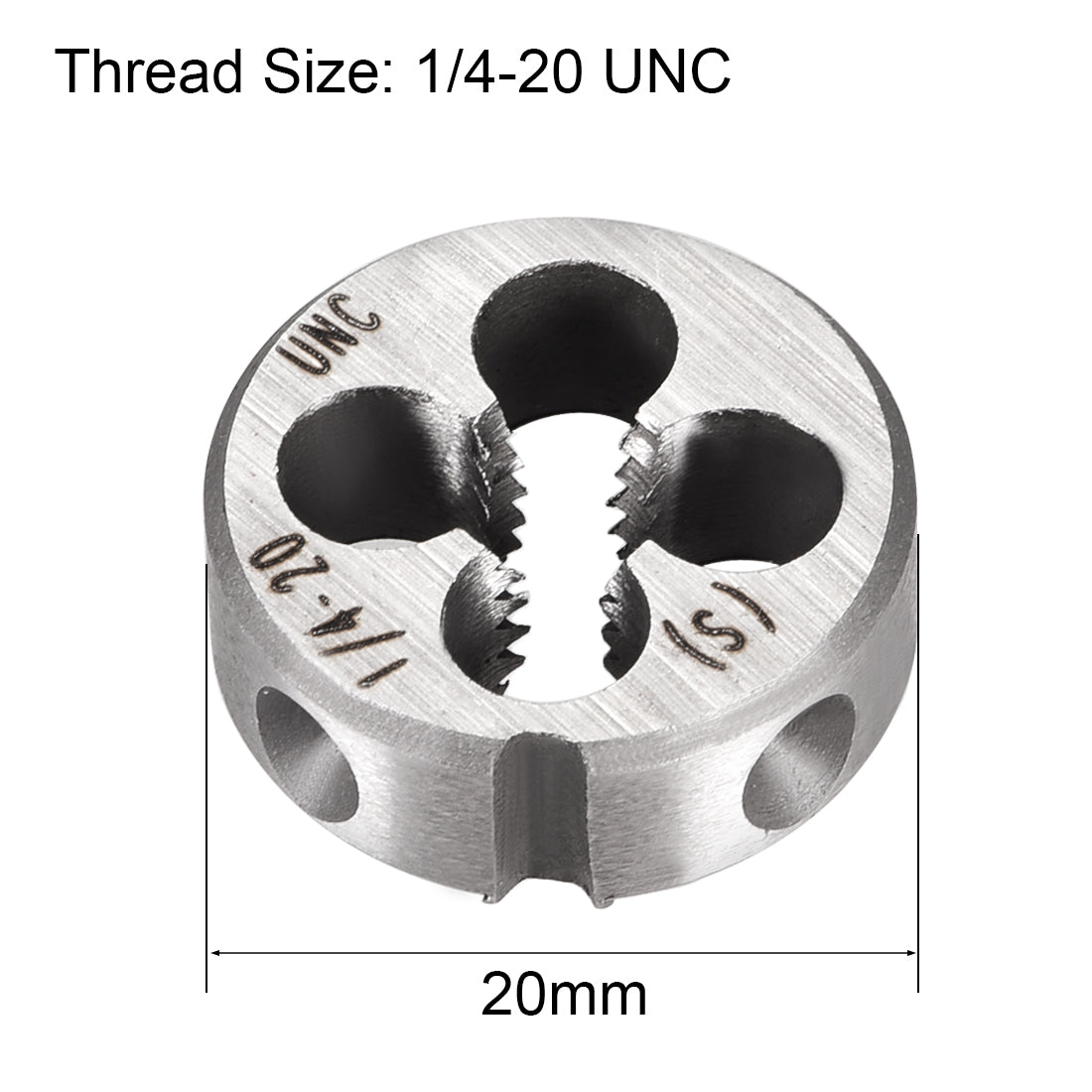 Harfington 1/4-20 UNC Round Dies Machine Thread Threading Dies 0.8" OD Tool Steel