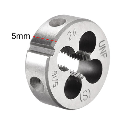 Harfington 5/16-24 UNF Round Dies Machine Thread Threading Dies 1.0" OD Tool Steel