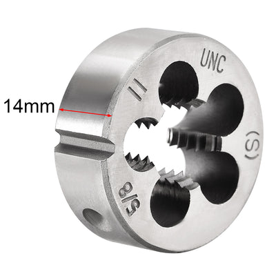 Harfington 5/8-11 UNC Round Dies Machine Thread Threading Dies 1.5" OD Tool Steel