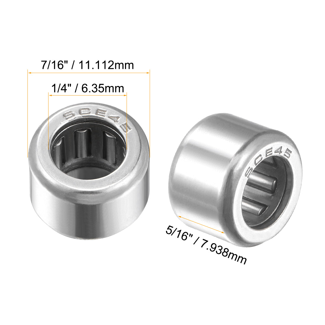 Harfington Needle Roller Bearings, Open End Stamping Steel Drawn Cup Inch