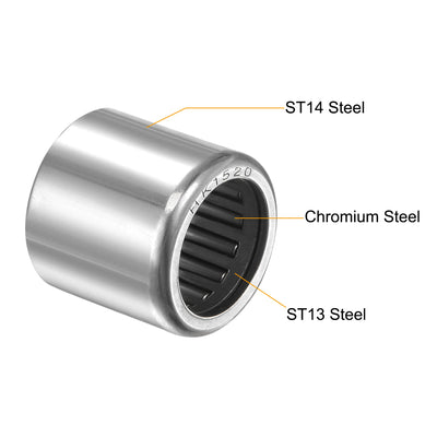 Harfington Needle Roller Bearings, Open End, Stamping Steel Drawn Cup Metric