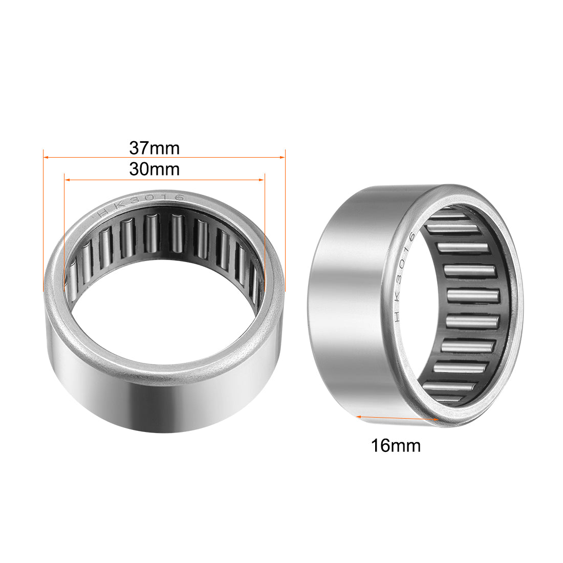 Harfington Needle Roller Bearings, Open End Stamping Steel Drawn Cup, Metric