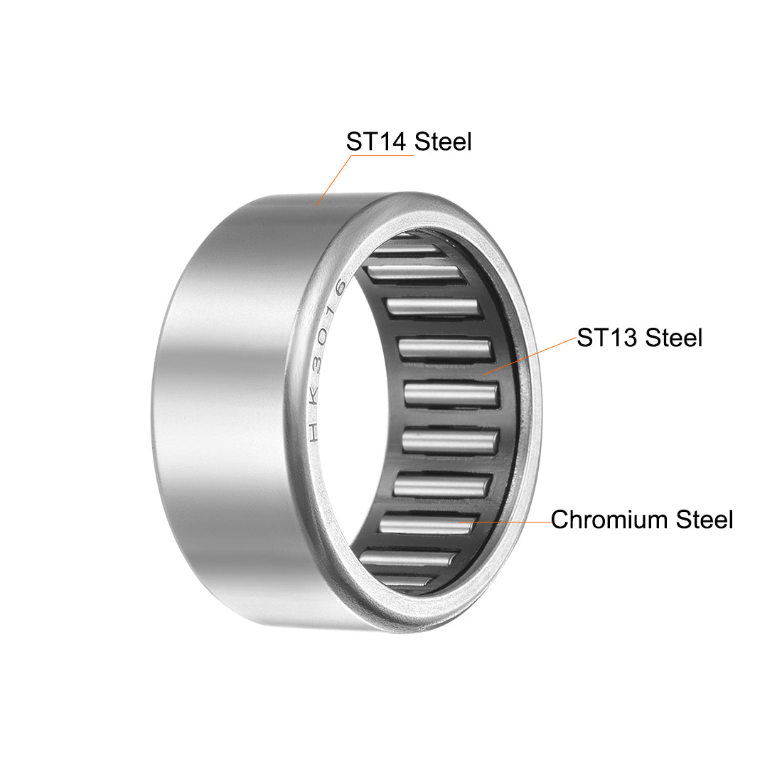 Harfington Needle Roller Bearings, Open End Stamping Steel Drawn Cup, Metric