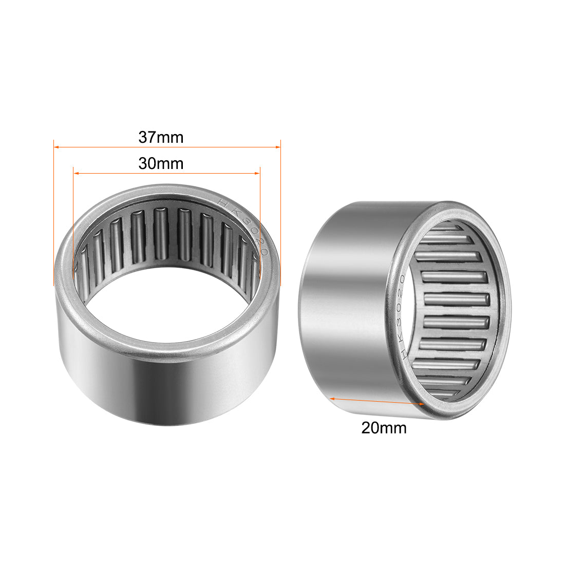 Harfington Needle Roller Bearings, Open End Stamping Steel Drawn Cup, Metric