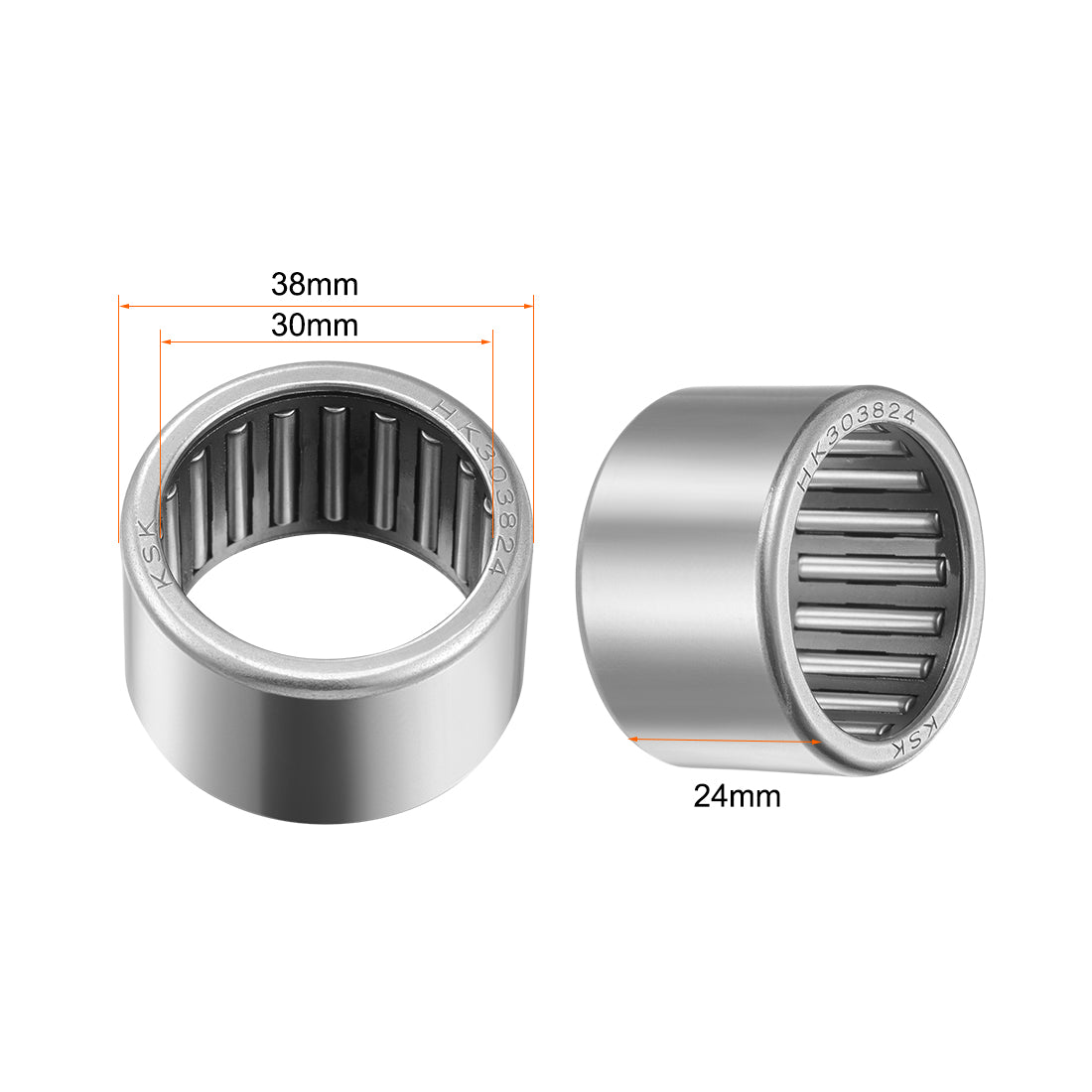 Harfington Needle Roller Bearings, Open End Stamping Steel Drawn Cup, Metric