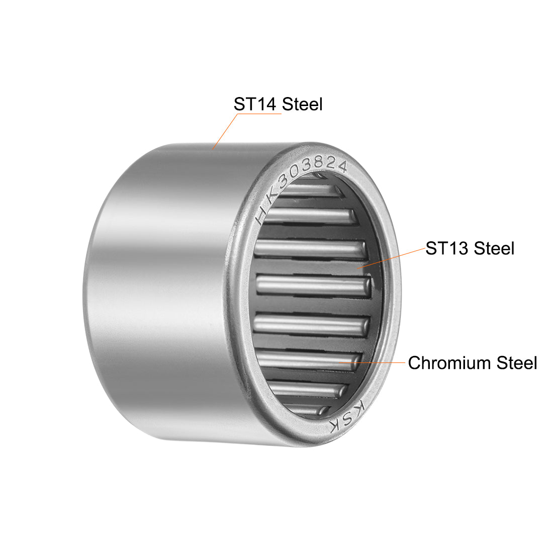 Harfington Needle Roller Bearings, Open End Stamping Steel Drawn Cup, Metric