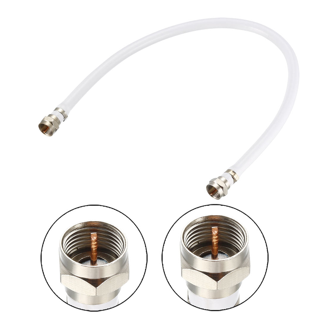 Harfington RG6 Coaxial Cable With F Type Male to F Type Male Connectors