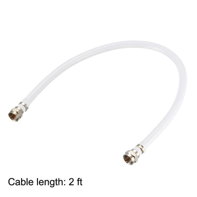 Harfington RG6 Coaxial Cable With F Type Male to F Type Male Connectors