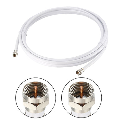 Harfington RG6 Coaxial Cable With F Type Male to F Type Male Connectors