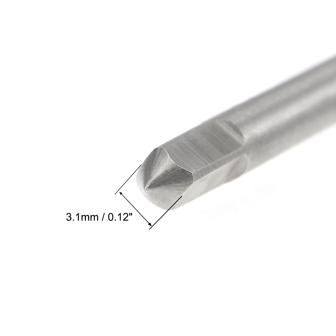 Harfington Metric Machine Tap Left M4 Thread 0.7 Pitch H2 Accuracy 3 Flutes High Speed Steel 2pcs