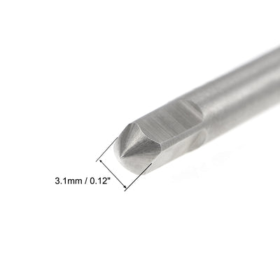 Harfington Metric Machine Tap Left M4 Thread 0.7 Pitch H2 Accuracy 3 Flutes High Speed Steel 2pcs
