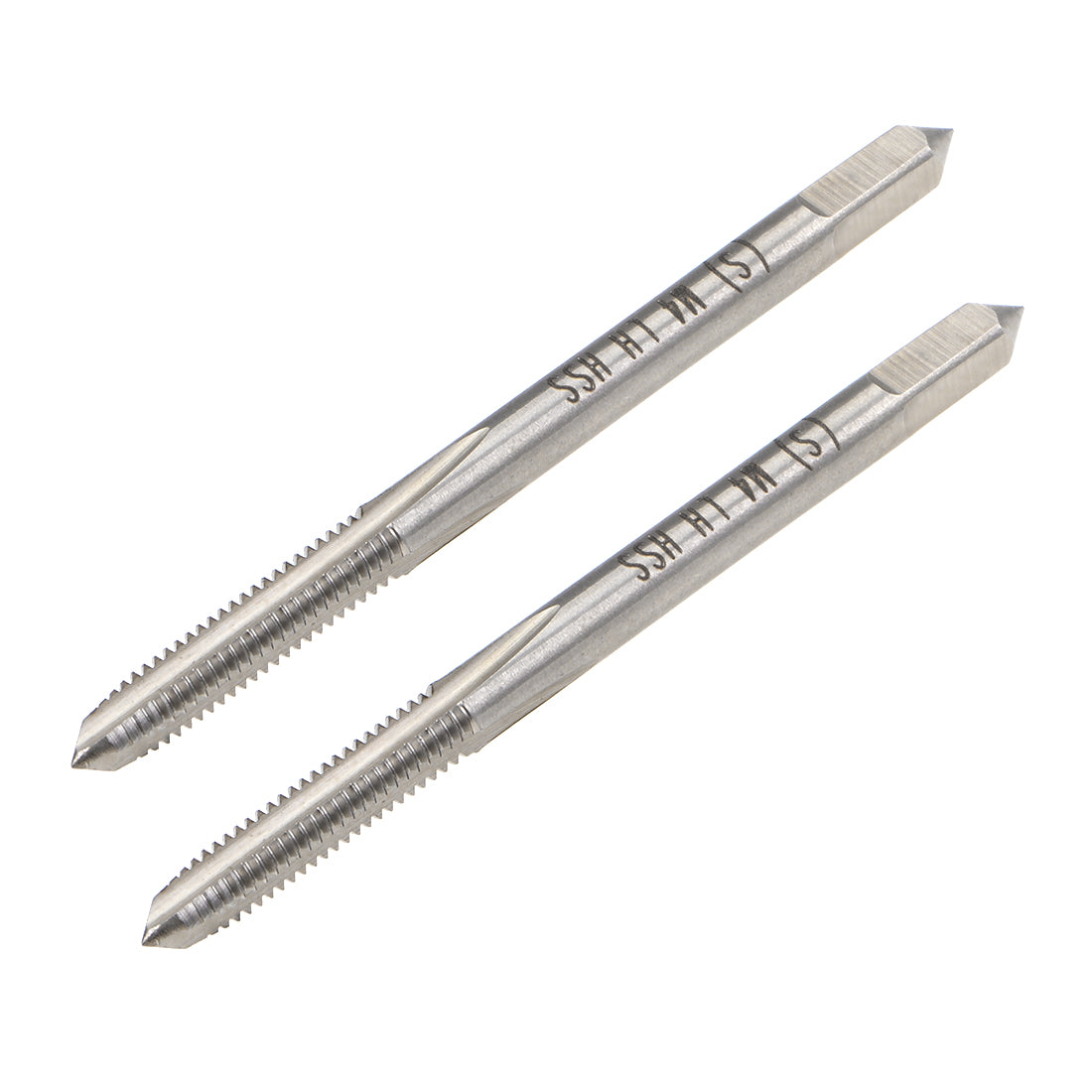 Harfington Metric Machine Tap Left M4 Thread 0.7 Pitch H2 Accuracy 3 Flutes High Speed Steel 2pcs