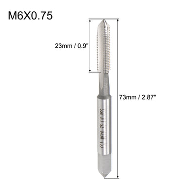 Harfington Metric Machine Tap Left M6 Thread 0.75 Pitch H2 Accuracy 3 Flutes High Speed Steel