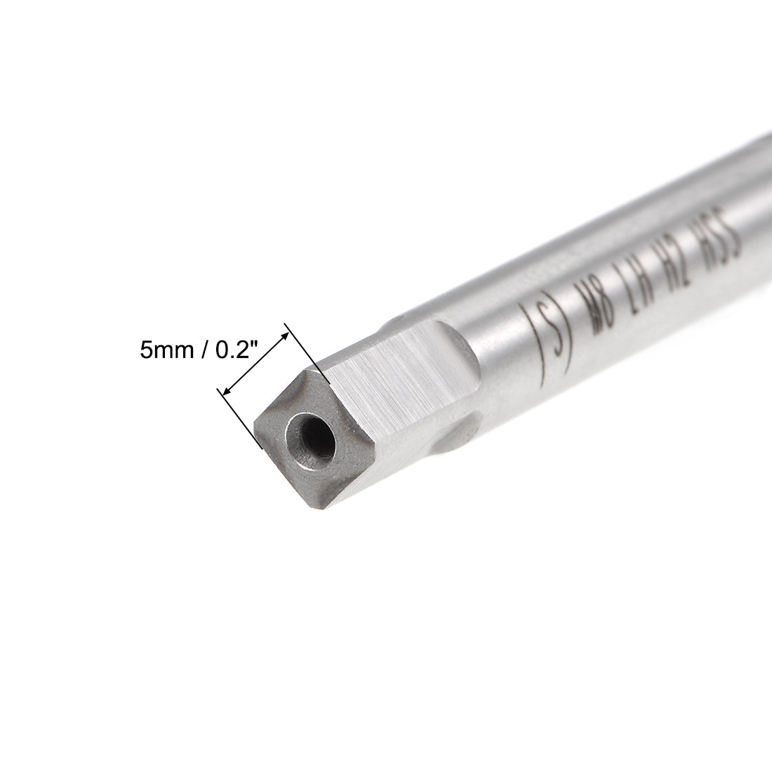 Harfington Metric Machine Tap Left M8 Thread 1.25 Pitch H2 3 Flutes High Speed Steel