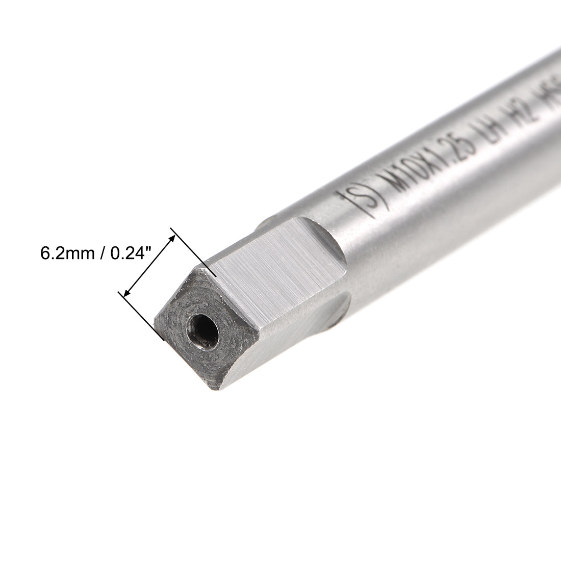 Harfington Metric Machine Tap Left M10 Thread 1.25 Pitch H2 3 Flutes High Speed Steel