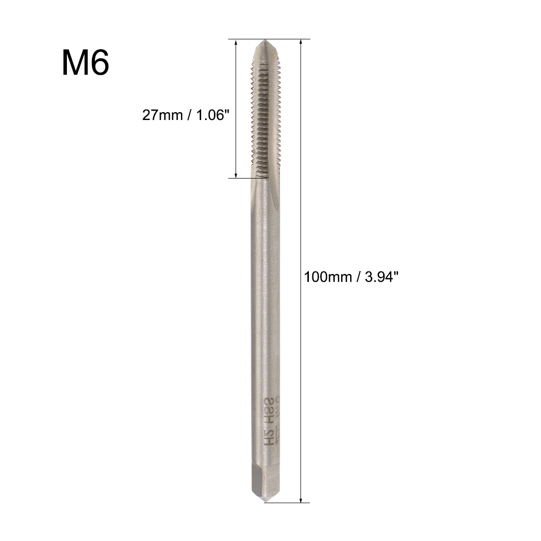 Harfington Metric Machine Tap  H2 Accuracy 3 Flutes High Speed Steel