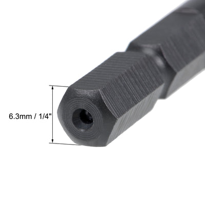 Harfington Metric Machine Tap M3 Thread 0.5 Pitch H2 3 Flutes Hex Shank High Speed Steel