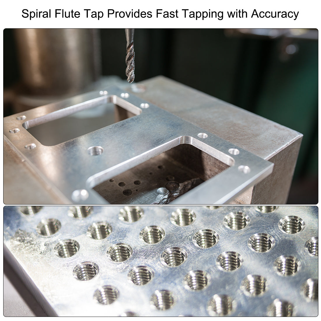 Harfington Metric Spiral Machine Screw Tap Thread Pitch Countersink Drill Bit H2 Hex Shank HSS