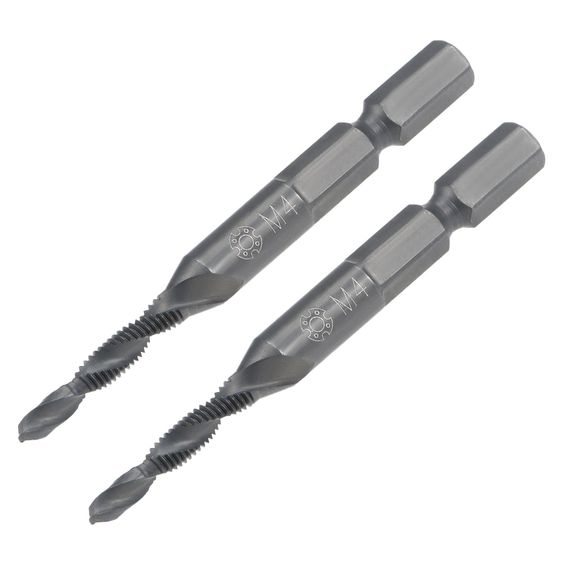 Harfington Metric Spiral Machine Screw Tap Thread Pitch Countersink Drill Bit H2 Hex Shank HSS