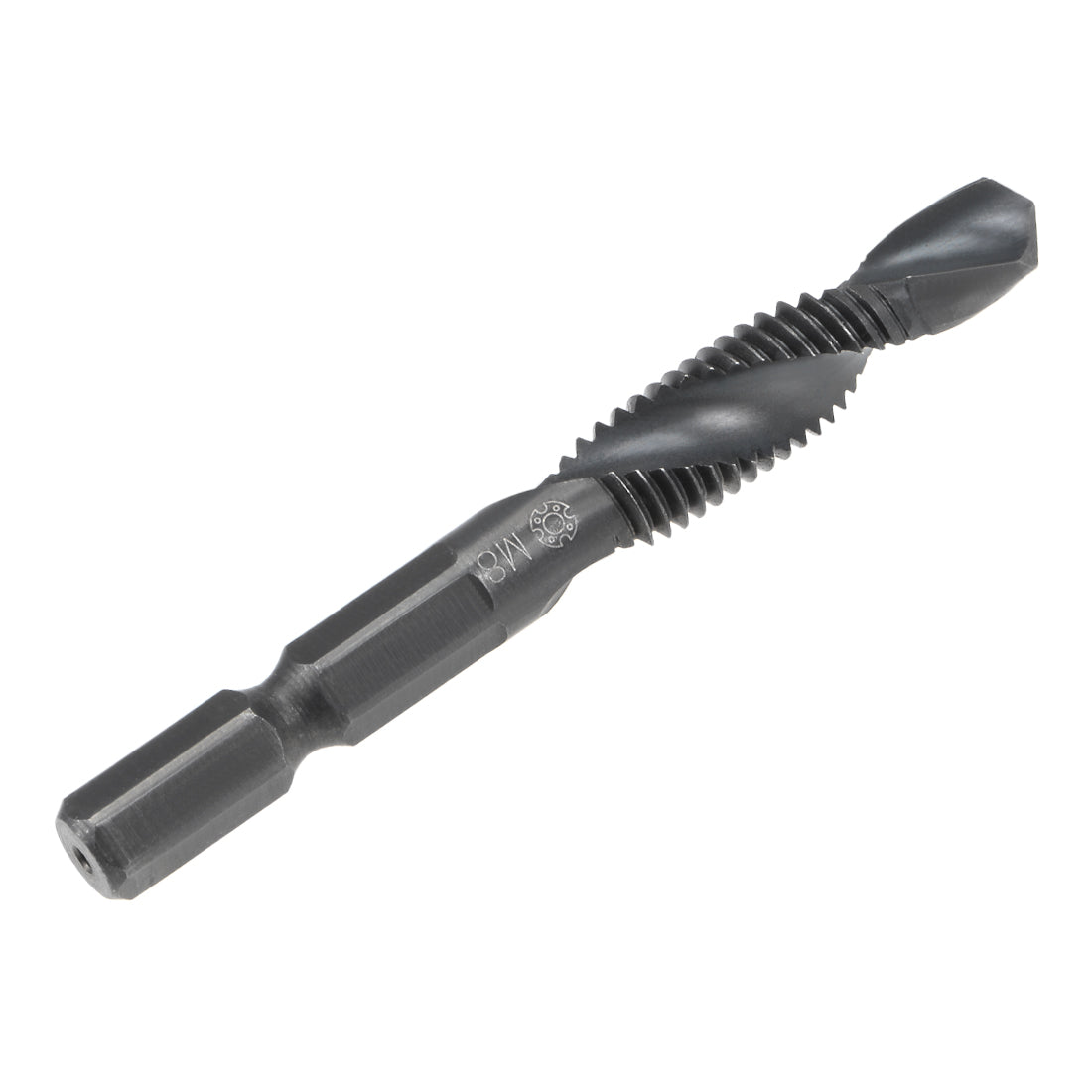 Harfington Metric Spiral Machine Screw Tap Thread Pitch Countersink Drill Bit H2 Hex Shank HSS