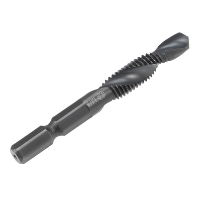 Harfington Metric Spiral Machine Screw Tap Thread Pitch Countersink Drill Bit H2 Hex Shank HSS