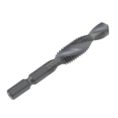 Harfington Metric Spiral Machine Screw Tap Thread Pitch Countersink Drill Bit H2 Hex Shank HSS