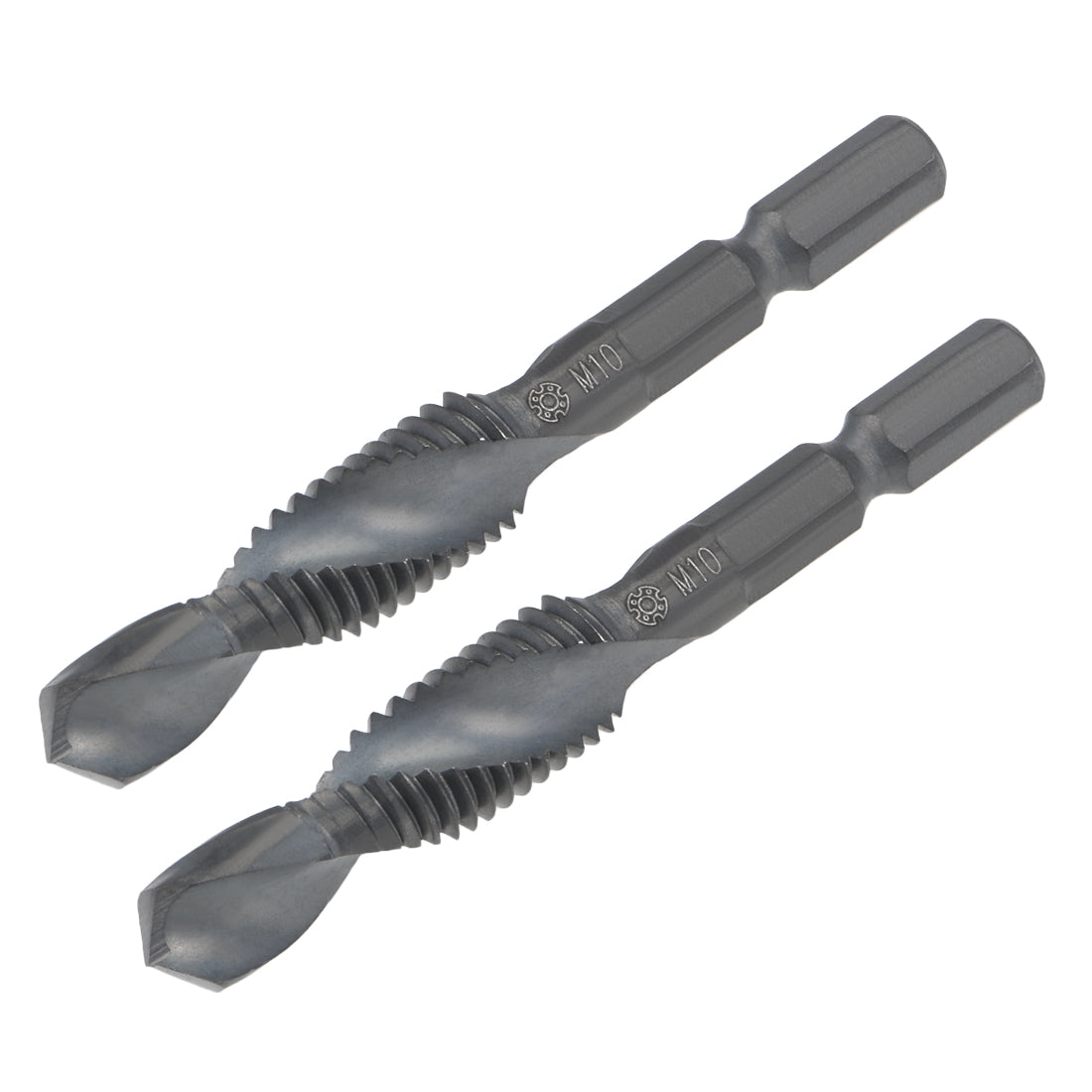 Harfington Metric Spiral Machine Screw Tap Thread Pitch Countersink Drill Bit H2 Hex Shank HSS