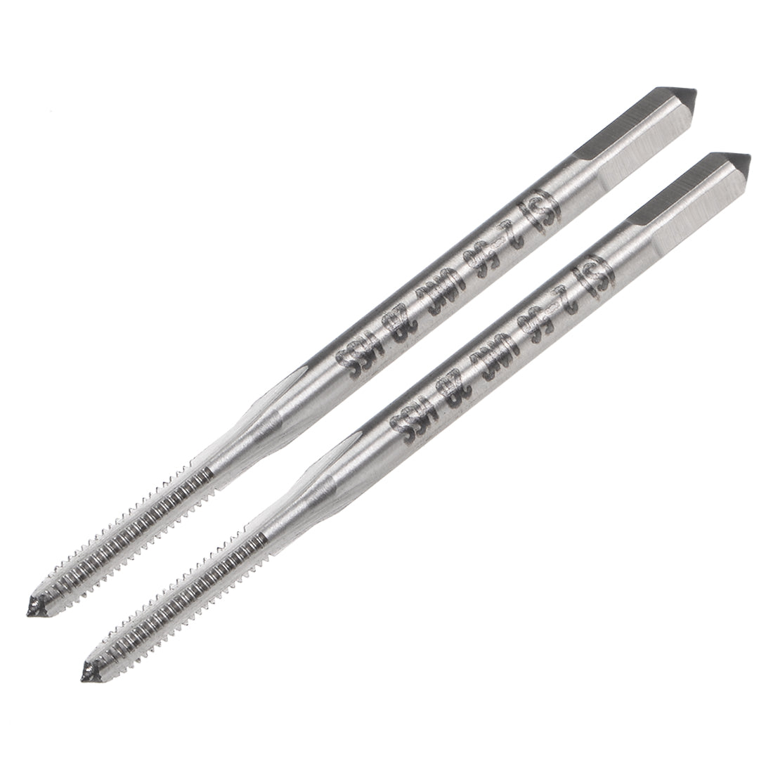 Harfington Machine Tap 2-56 UNC Thread Pitch 2B Class 3 Flutes High Speed Steel 2pcs