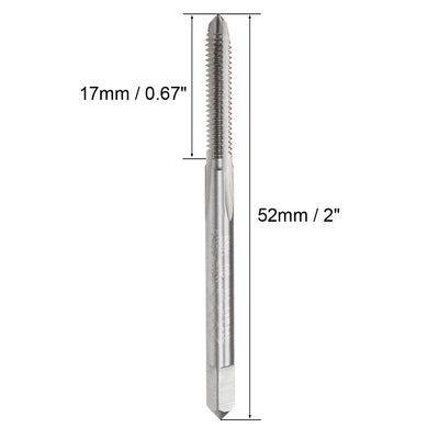 Harfington Machine Tap 5-40UNC Thread Pitch 2B Class 3 Flutes High Speed Steel with Protective Box 2pcs