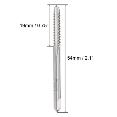 Harfington Machine Tap 6-32 UNC Thread 2B Class 3 Flutes High Speed Steel 2pcs