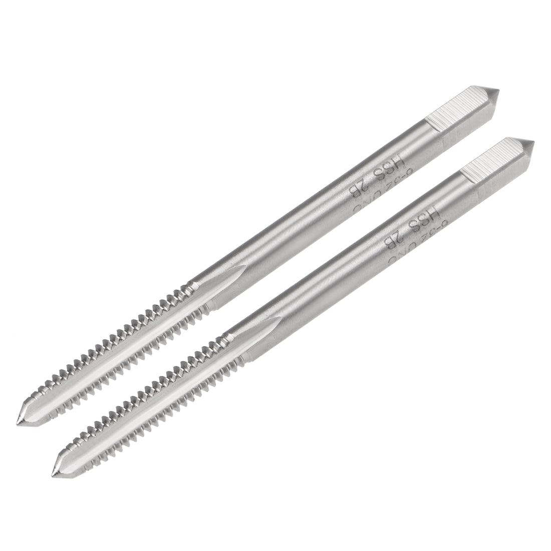Harfington Machine Tap 6-32 UNC Thread 2B Class 3 Flutes High Speed Steel 2pcs