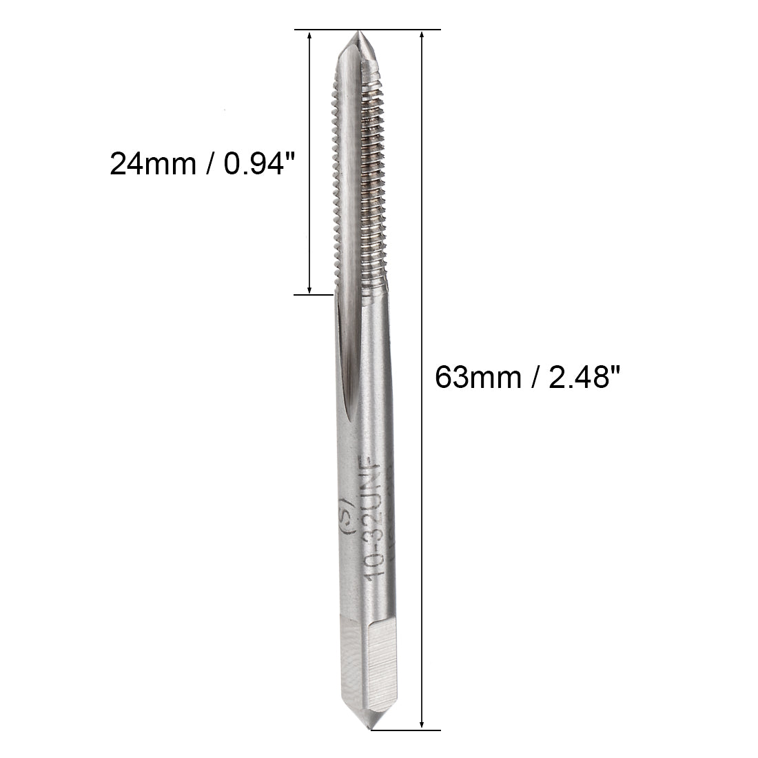 Harfington Machine Tap 10-32 UNF Thread 2B Class 3 Straight Flutes High Speed Steel