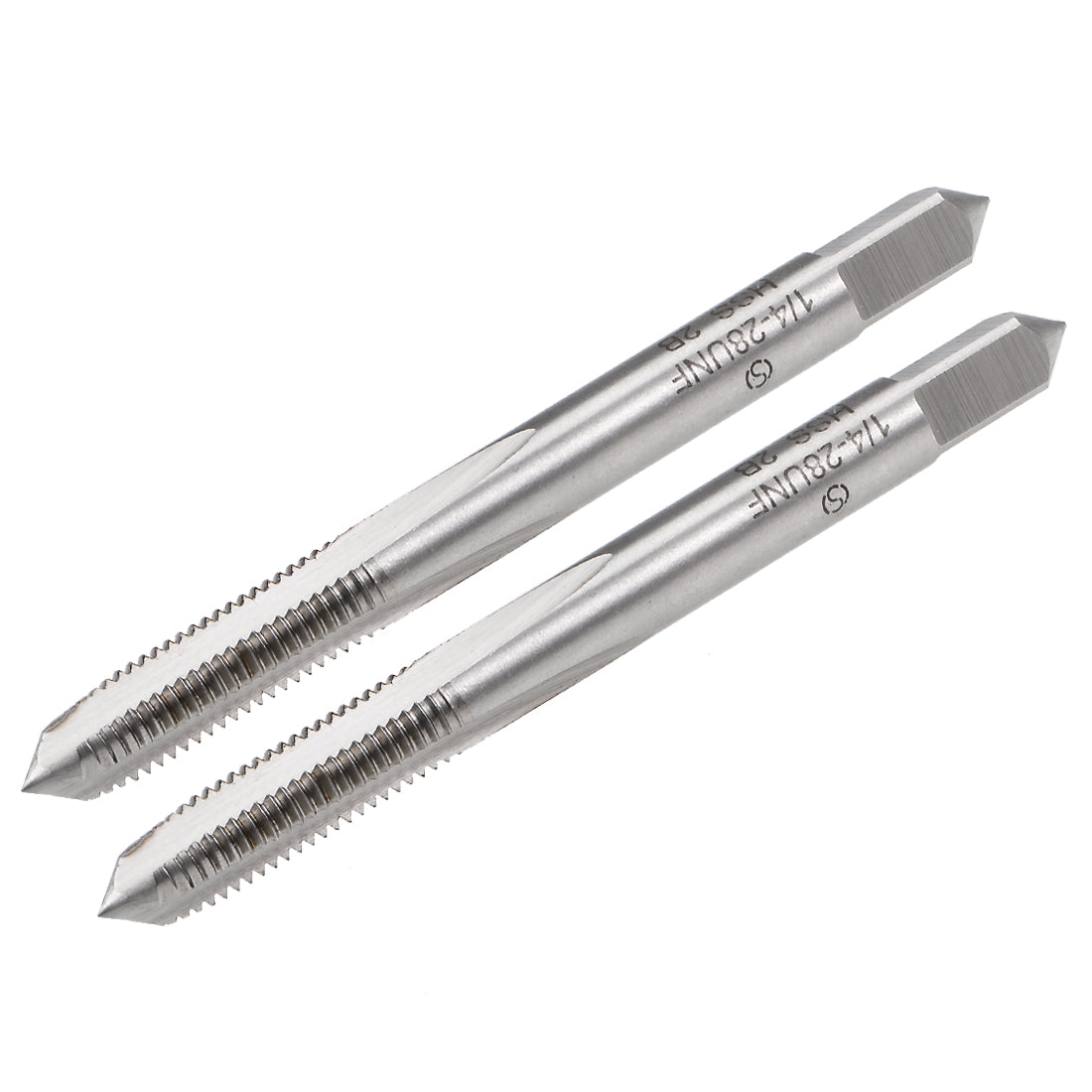 Harfington Machine Tap 1/4-28 UNF Thread Pitch 2B Class 3 Flutes High Speed Steel 2pcs
