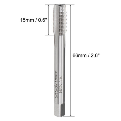 Harfington Machine Tap 5/16-32 UNEF Thread Pitch 2B Class 3 Flutes High Speed Steel