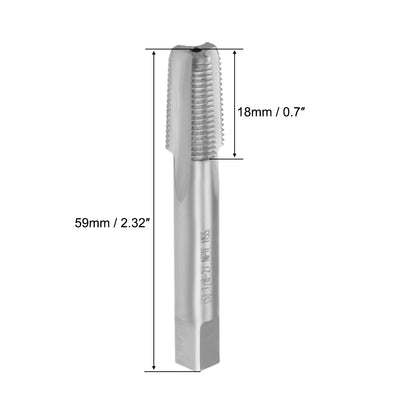 Harfington Machine Tap 1/8-27 NPTF Straight Pipe Thread 3 Flutes High Speed Steel