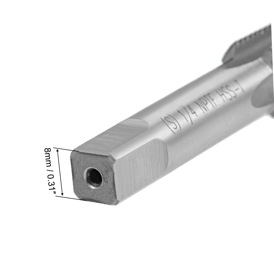 Harfington Machine Tap 1/4-18 NPTF Straight Pipe Thread 4 Flutes High Speed Steel