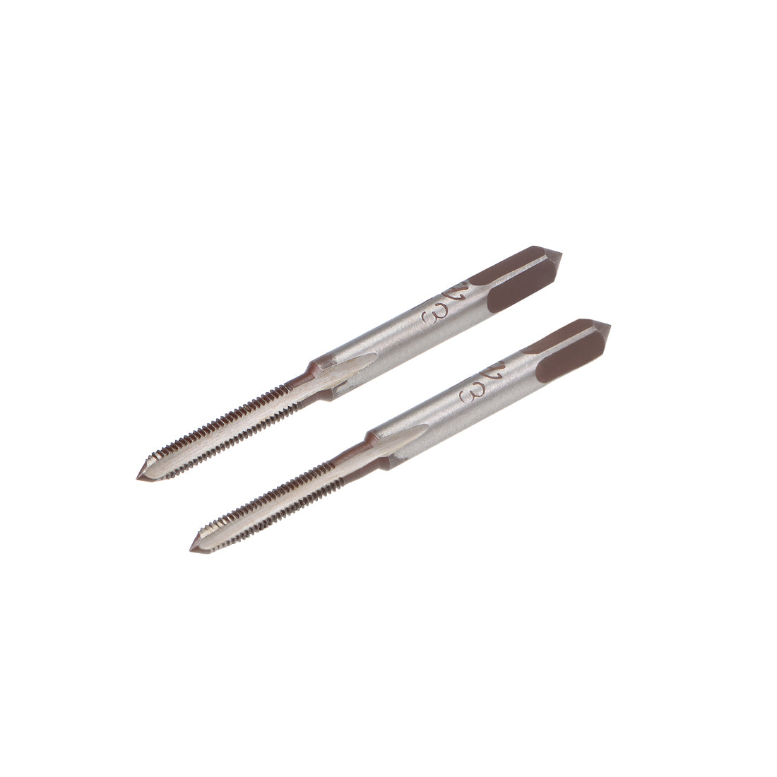 Harfington Metric Hand Taps M3 Thread 0.5 Pitch 3 Straight Flutes H2 Alloy Tool Steel 1 Pair