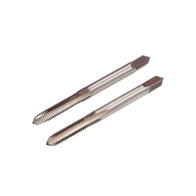 Harfington Metric Hand Tap M4 Thread 0.7 Pitch 3 Straight Flutes H2 Alloy Tool Steel 1 Pair