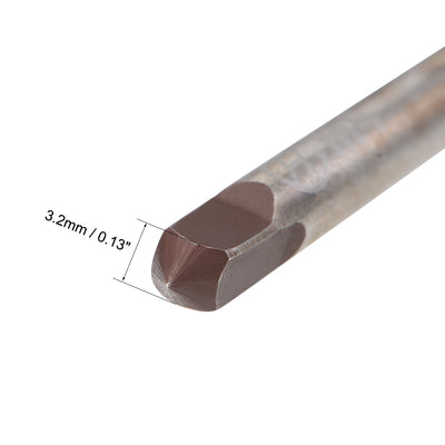 Harfington Metric Hand Tap M4 Thread 0.7 Pitch 3 Straight Flutes H2 Alloy Tool Steel 2 Pairs