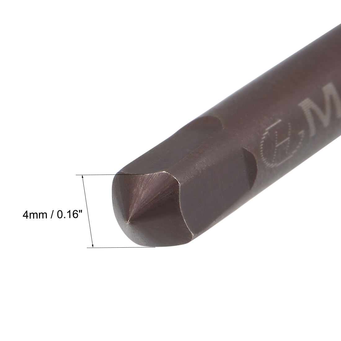 Harfington Metric Hand Tap M5 Thread 0.8 Pitch 3 Straight Flutes H2 Alloy Tool Steel 2 Pairs