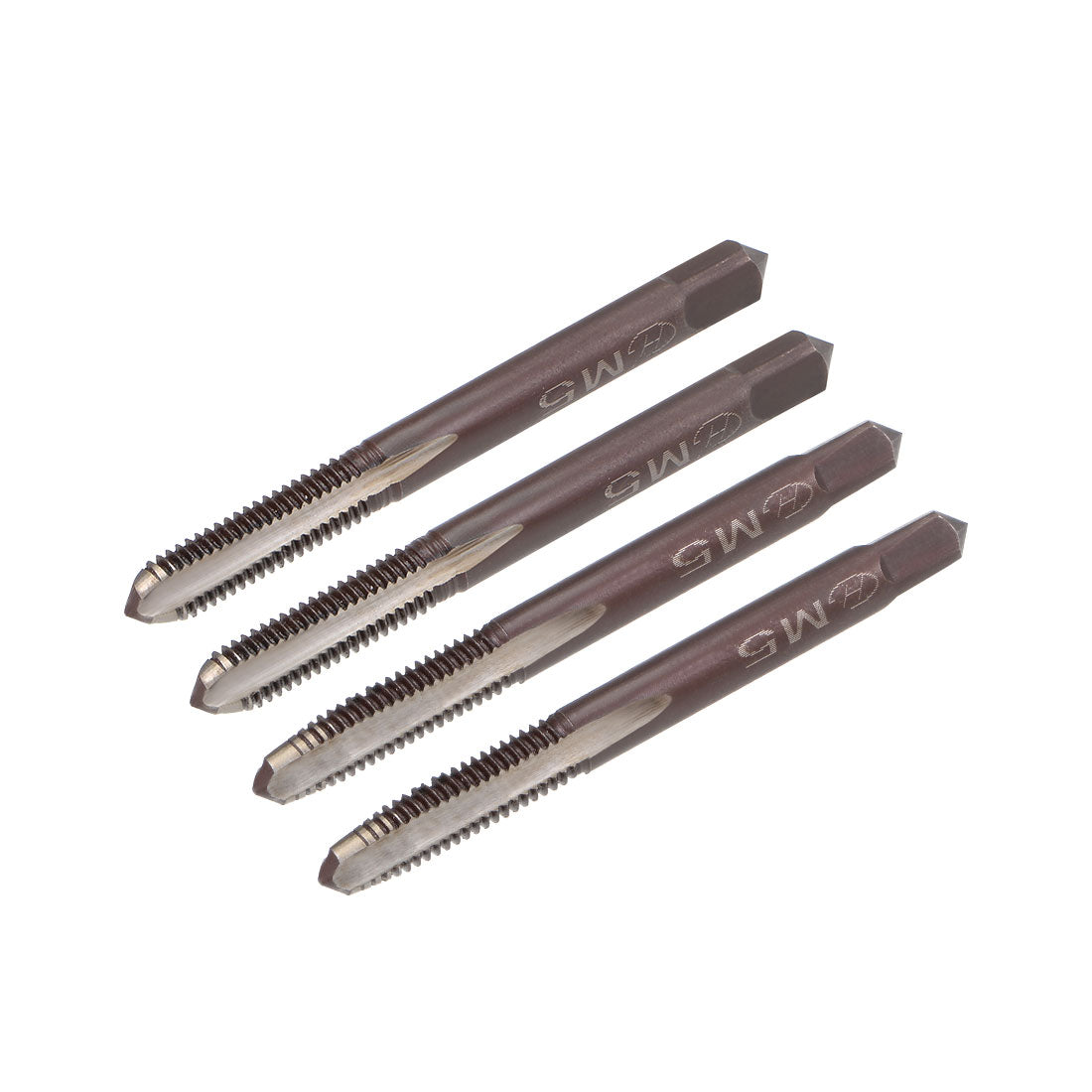 Harfington Metric Hand Tap M5 Thread 0.8 Pitch 3 Straight Flutes H2 Alloy Tool Steel 2 Pairs