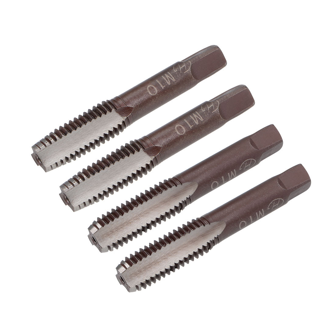 Harfington Metric Hand Tap M10 Thread 1.5 Pitch 3 Straight Flutes H2 Alloy Tool Steel 2 Pairs