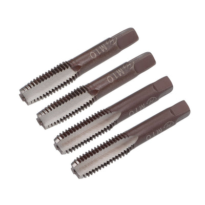 Harfington Metric Hand Tap M10 Thread 1.5 Pitch 3 Straight Flutes H2 Alloy Tool Steel 2 Pairs