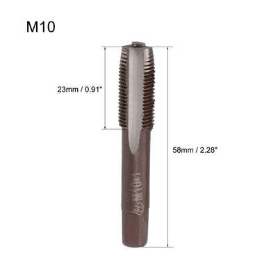 Harfington Metric Hand Tap 3 Straight Flutes H2 Alloy Tool Steel 2 Pairs