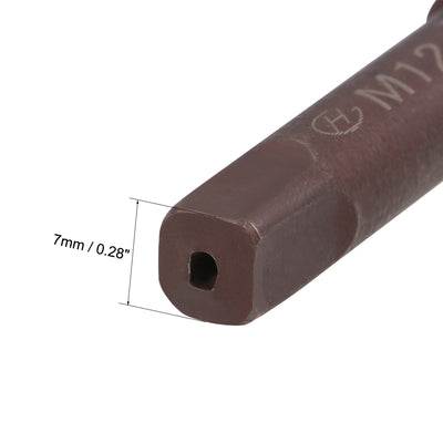 Harfington Metric Hand Tap 4 Straight Flutes H2 Alloy Tool Steel 1 Pair